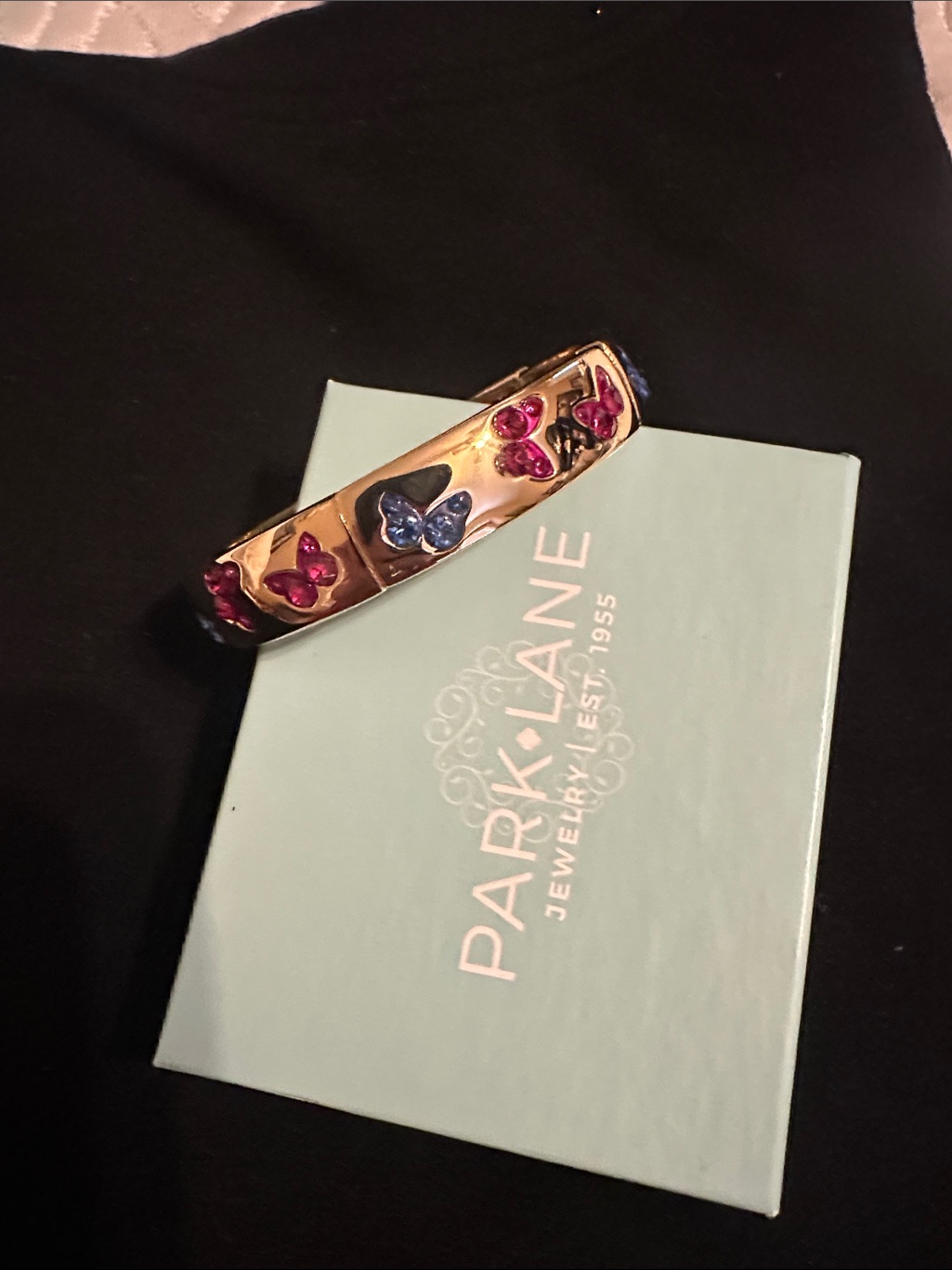 Park Lane Papillion Butterfly Bracelet In Pink & Blue
